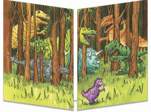 [CT 095] CT 095 Carte Cache-Cache "Les dinosaures"