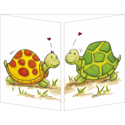 [CT 266] CT 266 Carte Cache-Cache "Love turtles"