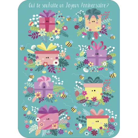 [CL 171] CL 171 Carte Lali "Qui te souhaite un joyeux anniversaire?"