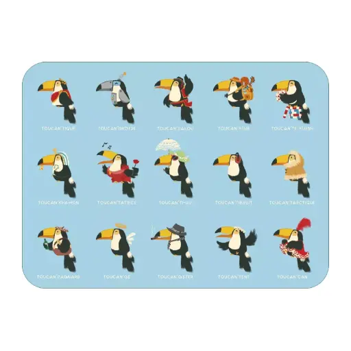 [CA 254] CA 254 Carte Les Pépites (10.7x14.5cm) Camille Chaussy "Les Toucans"