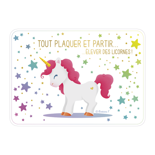 [C 027] C 027 Carte Rendez-vous Formosa "Tout plaquer et partir... élever des licornes"