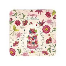 [BAR 056] BAR 056 Carte bords arrondis 14x14 Mila "Sweet birthday"