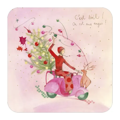 [BA 605] BA 605 Carte carrée 14x14 Anso  "On est aux anges"