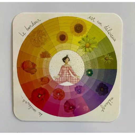 [BA 319] BA 319 Carte carrée 14x14 Anso "Le bonheur est une délicieux mélange…"