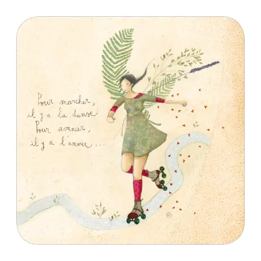 [BA 316] BA 316 Carte carrée 14x14 Anso "Marcher, Danser"