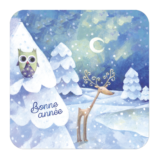 [BA 620] Carte carrée 14x14 Aurélie Blanz "Bonne année"
