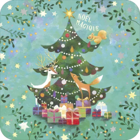 [BA 639] BA 639 Carte carrée 14x14 Aurélie Blanz "Sapin de Noël"