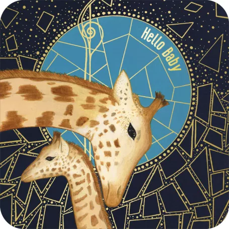 [BAR 214] Carte carrée 14x14 J Weyman "Hello Baby"