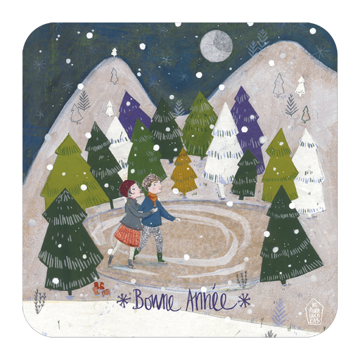 [BA 624] Carte carrée 14x14 Les Mamouchkas "Bonne année"