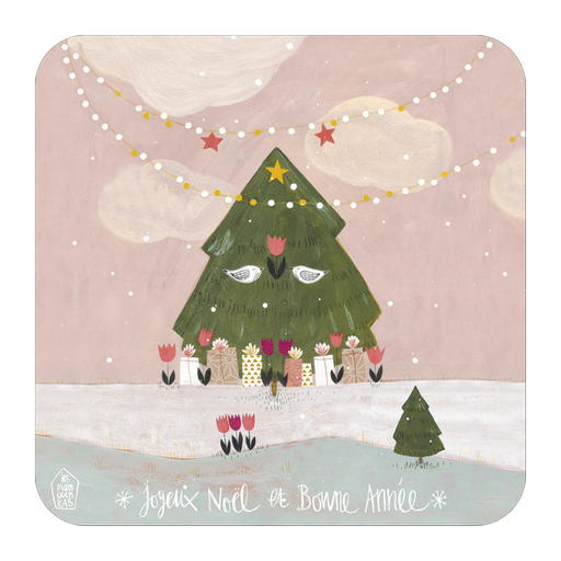 [BA 623] Carte carrée 14x14 Les Mamouchkas "Joyeux Noël"