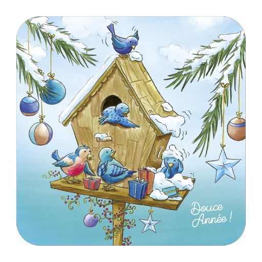 [BA 619] BA 619 Carte carrée 14x14 Sophie Turrel "La cabane aux oiseaux"