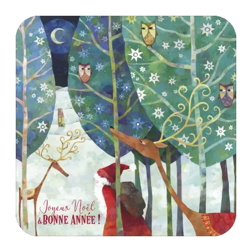 [BA 628]  Carte carrée 14x14 A Blanz "Joyeux Noël et bonne année"