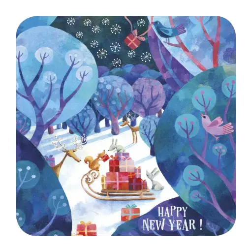 [BA 641]  Carte carrée 14x14 A Blanz "Meilleurs vœux"