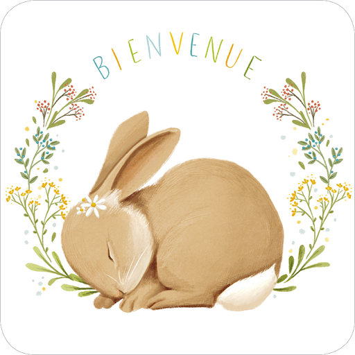 [BAR 268] Carte carrée 14x14 R. Hilyer "Bienvenue"