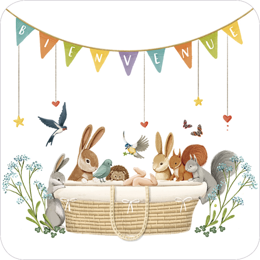 [BAR 269] Carte carrée 14x14 R. Hilyer "Welcome"