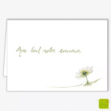 [CD 120] CD 120 - CARTE DE CONDOLÉANCES "NOTRE SOUVENIR"