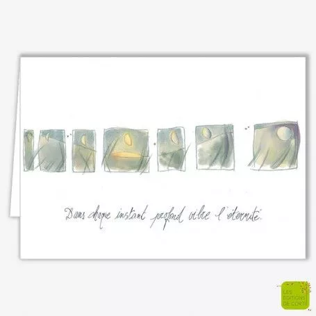 [CD 123] CD 123 - CARTE DE CONDOLÉANCES "INSTANT D'ÉTERNITÉ"