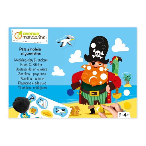 [KC169C] Boîte créative, Pâte à modeler et gommettes, Pirates