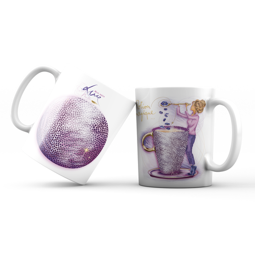 [MUG 961] Mug 961 en céramique BRILLANT  – Émail blanc 250 ml Mon Amie Luce "Potion magique"