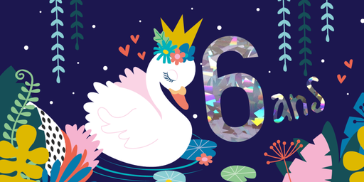 [CD 021] CD 021 - Carte anniversaire 6 ans (fille)