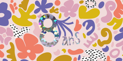 [CD 022] CD 022 - Carte anniversaire 8 ans (fille) 