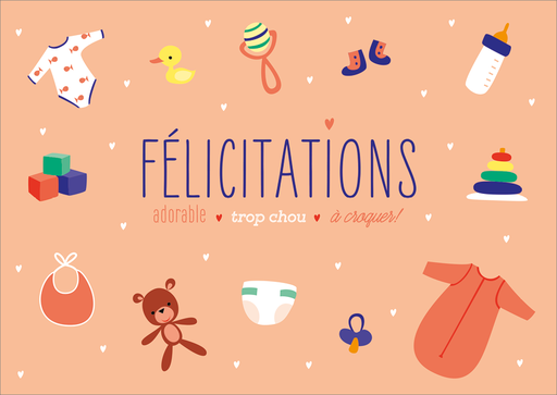[CD 178] CD 178 Alice de Page vecto double "Félicitations bébé"