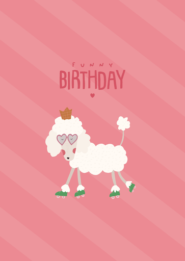 [CS 1204] CS 1204 Madame Grizzly carte anniversaire "CANICHE"