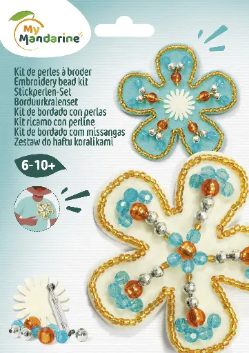 [KC185C] Kit à broder broches fleurs