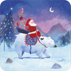 [BA 669] BA 669 Carte carrée A. Bussi "L'ours du Père Noël" 