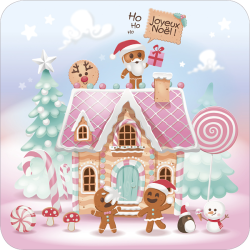 [BA 672] BA 672 Carte carrée R. Tornior "Sweet Christmas"