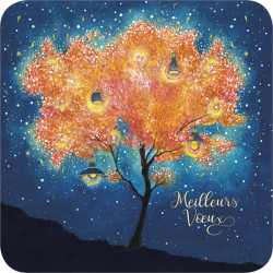 [BA 654] BA 654 Carte carrée Jehanne Weyman "Arbre de lumières"