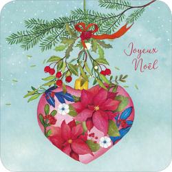 [BA 664] BA 664 Carte carrée Mila "Le cœur de Noël"