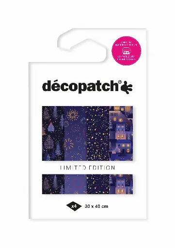 [TD936C] Assortiment 4 papiers foil Nuit de Noël