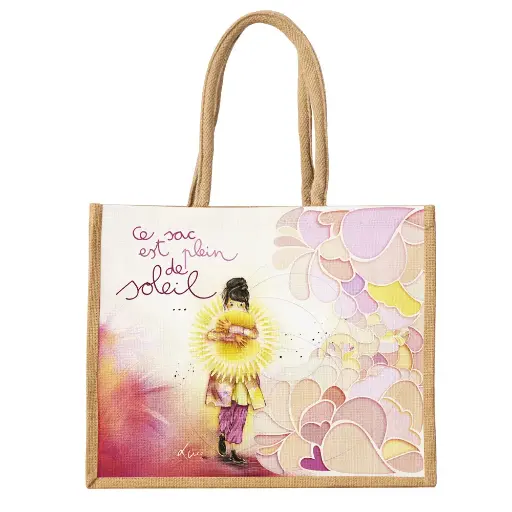 [SAC 004] SAC 004 - Cabas petit format "Ce sac est plein de soleil"