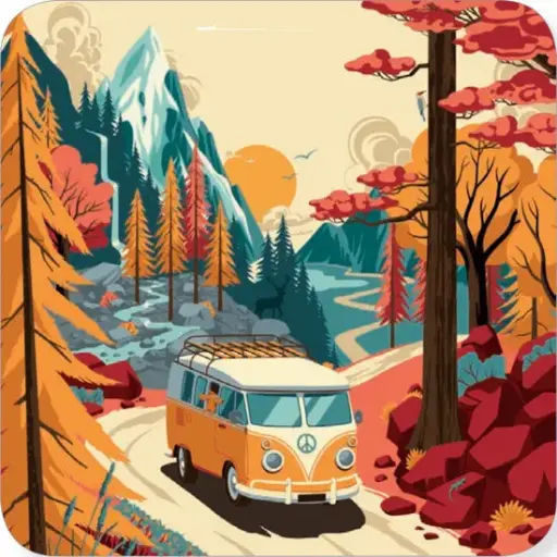 [BAR 311] BAR 311 Carte carrée 14x14 Rémy Tornior "Le van"