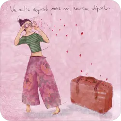 [BA 327] BA 327 Carte carrée 14x14 Anso Rutsaert "Nouveau départ"
