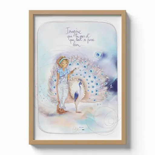 [PO 001] PO 001 - Poster Mon Amie Luce - Édition limitée 30 x 40 cm " Imagine que tu oses et que tout se passe bien "