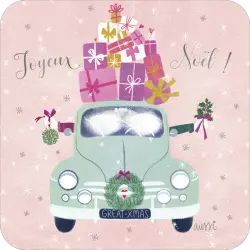 [BA 633] BA 633 Carte carrée A. Bussi "Les cadeaux sur le toit..."