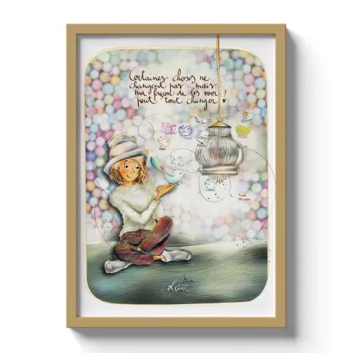 [PO 007] PO 007 - Poster Mon Amie Luce - Édition limitée 30 x 40 cm " Certaines choses ne changent pas ... "