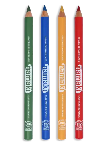 [NA110142] Set de 4 crayons de maquillage fins - Jaune/Vert/Bleu/Rouge