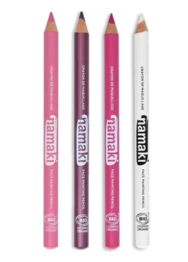 [NA110140] Set de 4 crayons de maquillage fins - Violet/Fuchsia/Rose/Blanc