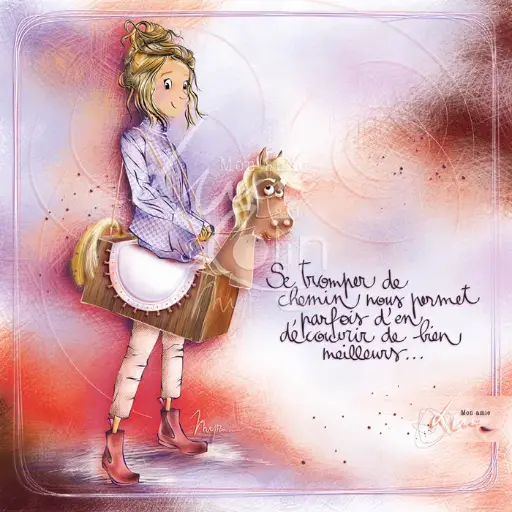 [CS 1201] CS 1201 - Carte Mon Amie Luce "Se tromper de chemin nous permet parfois d'en découvrir de bien meilleurs"