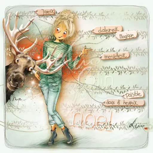 [CS 1232] CS 1232 - Carte Mon Amie Luce "CERF"