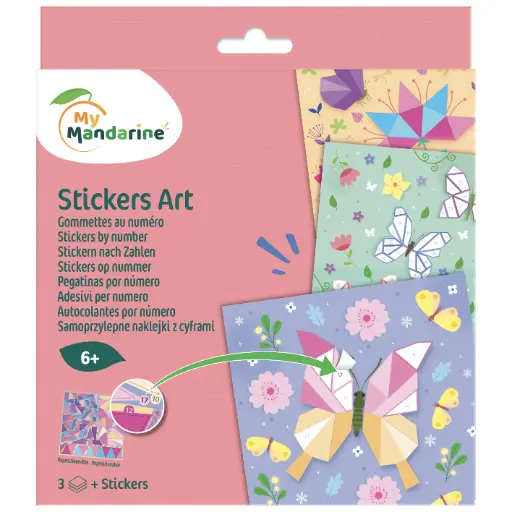 [AF039C] Gommettes au numéros, Papillons