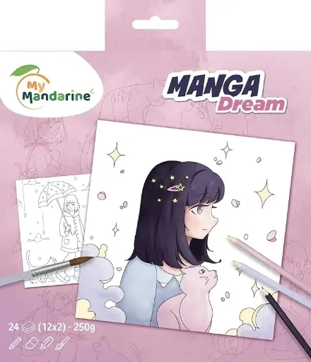 [GY179C] Manga Dream Carnet de coloriage 20x20 cm
