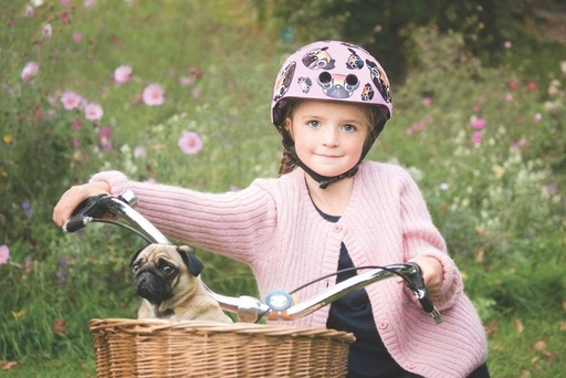 [Rose tête chien M Def] Casque Rose Tête de Chien Medium Def