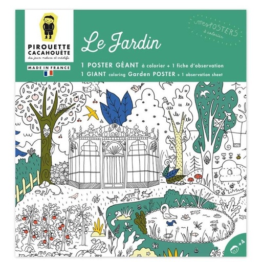 [PCPOSJAR] Poster à colorier Jardin