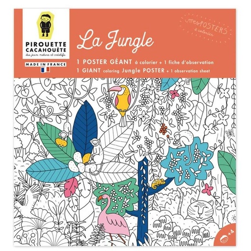 [PCPOSJGL] Poster à colorier Jungle