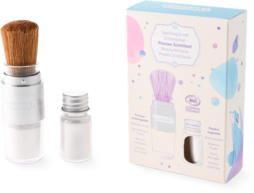 [NA110104] Pinceau Magique & Poudre Scintillante - Argent 