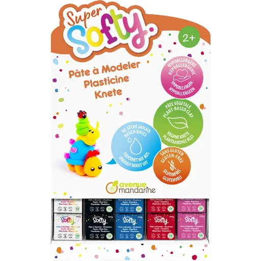 [DI263C] Présentoir Super Softy, vide FR-EN-DE-NL